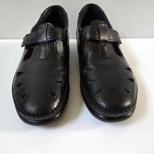 SAS Shoes Womens 8 Black Leather Roamer Mary Jane Comfort Loafers